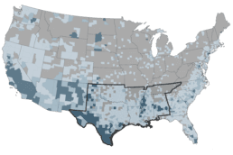 Minority Population counties