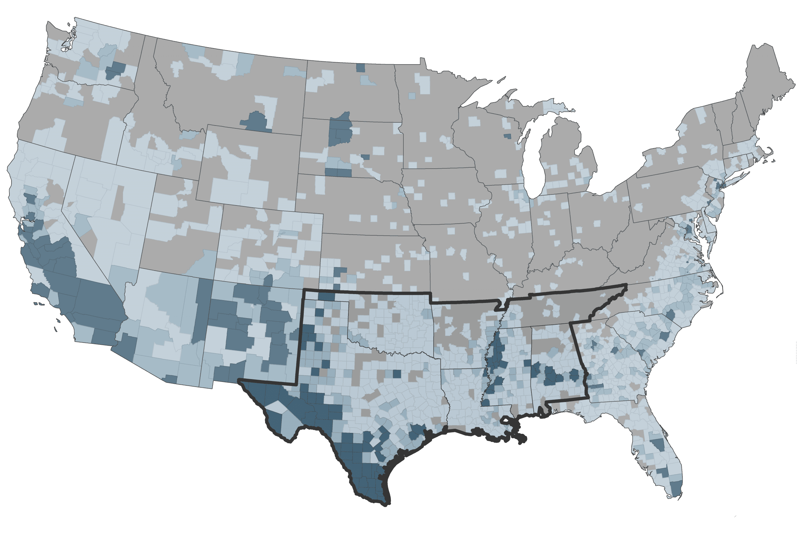 Minority Population counties