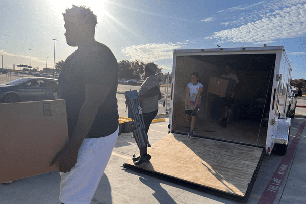 Cargill Trailer being unloaded