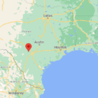 Map showing the location of Lakehills, TX